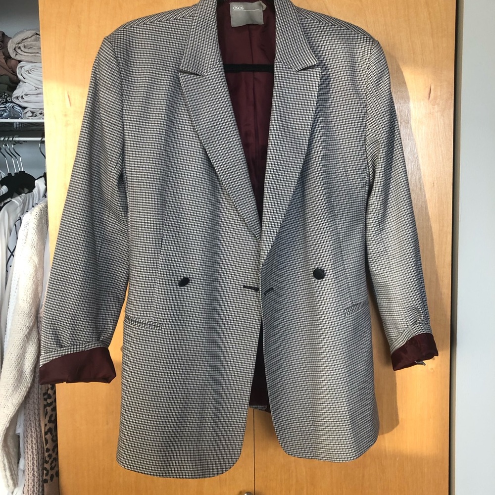Houndstooth Oversized Blazer